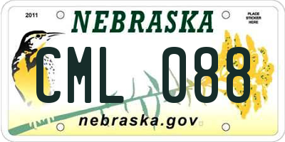 NE license plate CML088