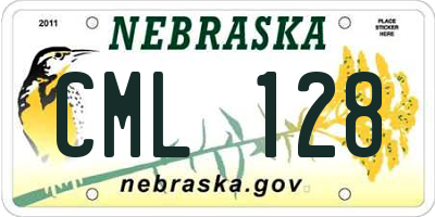 NE license plate CML128
