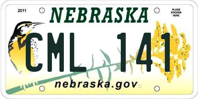 NE license plate CML141
