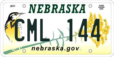 NE license plate CML144