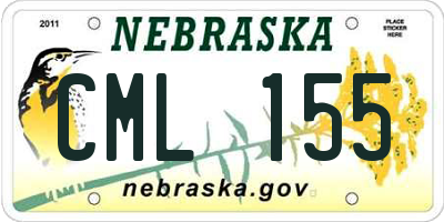 NE license plate CML155