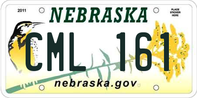 NE license plate CML161