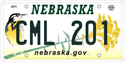 NE license plate CML201