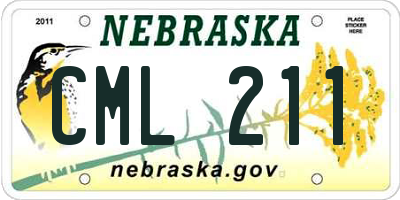 NE license plate CML211