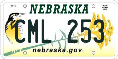 NE license plate CML253