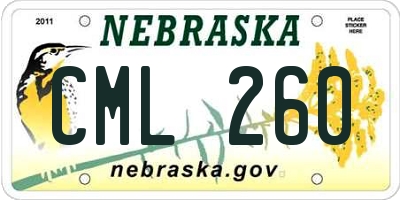 NE license plate CML260