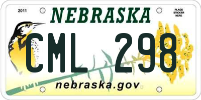 NE license plate CML298