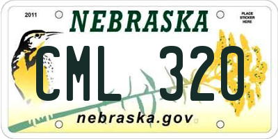 NE license plate CML320
