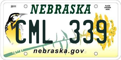 NE license plate CML339