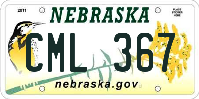 NE license plate CML367
