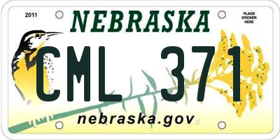 NE license plate CML371