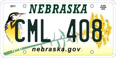 NE license plate CML408
