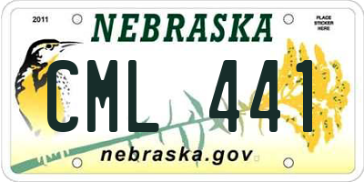 NE license plate CML441