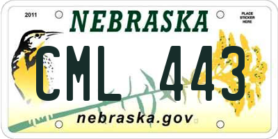 NE license plate CML443