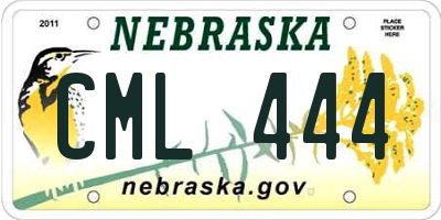 NE license plate CML444