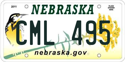 NE license plate CML495