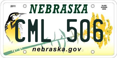 NE license plate CML506