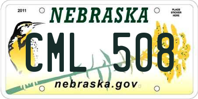NE license plate CML508