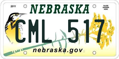 NE license plate CML517