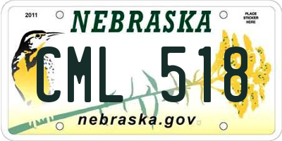 NE license plate CML518