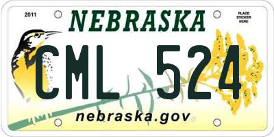 NE license plate CML524
