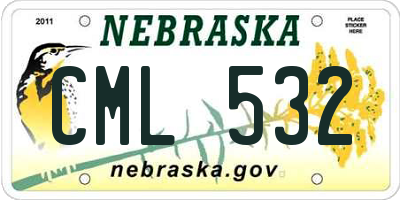 NE license plate CML532