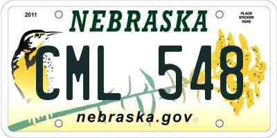 NE license plate CML548