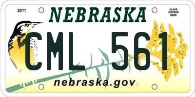 NE license plate CML561