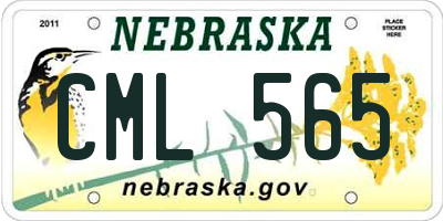 NE license plate CML565