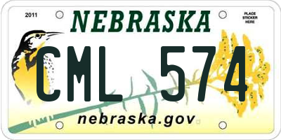 NE license plate CML574