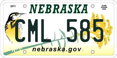 NE license plate CML585