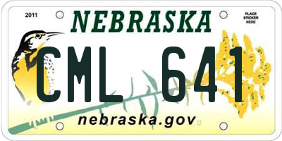 NE license plate CML641