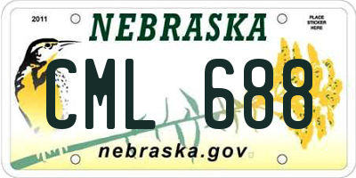 NE license plate CML688