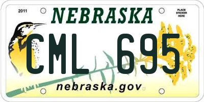 NE license plate CML695