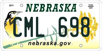 NE license plate CML698