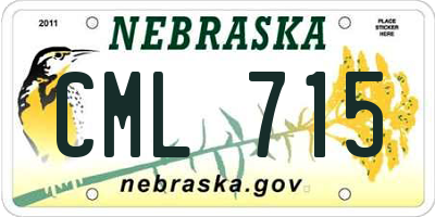 NE license plate CML715
