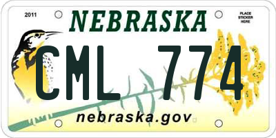 NE license plate CML774