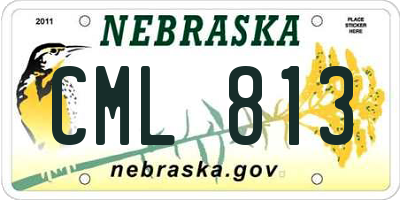 NE license plate CML813