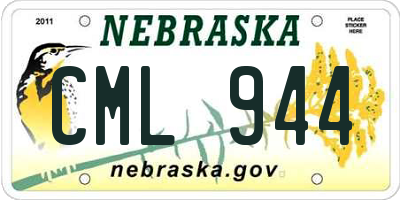 NE license plate CML944
