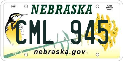 NE license plate CML945