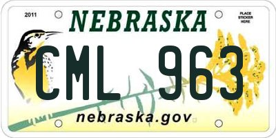 NE license plate CML963