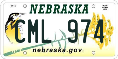 NE license plate CML974