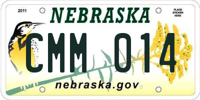 NE license plate CMM014