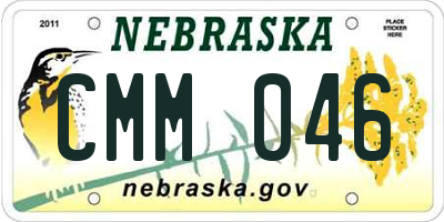 NE license plate CMM046