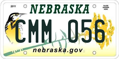 NE license plate CMM056