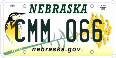 NE license plate CMM066