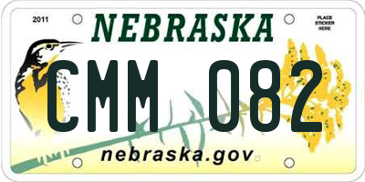NE license plate CMM082