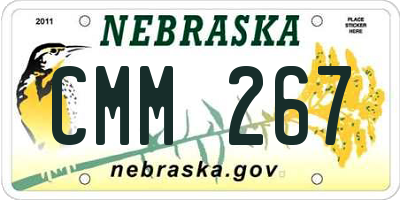 NE license plate CMM267