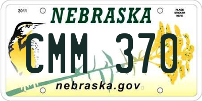 NE license plate CMM370