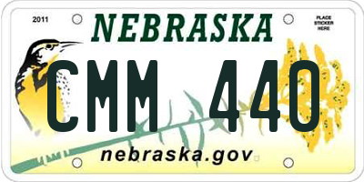 NE license plate CMM440